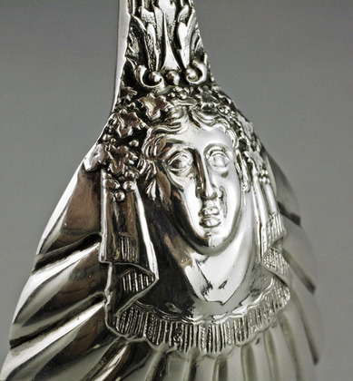 Bacchanalian Pattern Silver Spoon - Bacchus, God of Wine